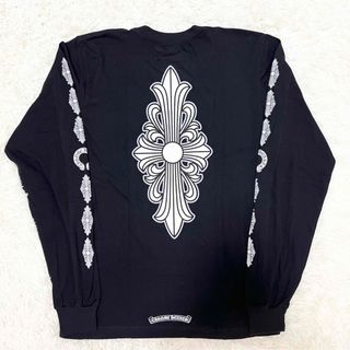 クロムハーツ(Chrome Hearts)の【新品 希少】クロムハーツ ロンT 黒 M フローラル ホースシュー 長袖(Tシャツ/カットソー(七分/長袖))