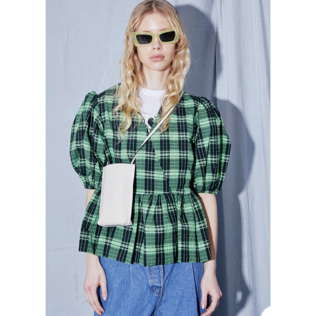 格安 GANNI ガニー チェック ブラウス 新品 3 - jomaze.pt