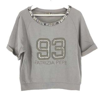 パトリツィア ペペ PATRIZIA PEPE  ビジュー付き半袖トレーナー  (トレーナー/スウェット)