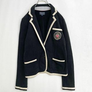 ラルフローレン スウェット生地 ワッペン刺繍 テーラードジャケット