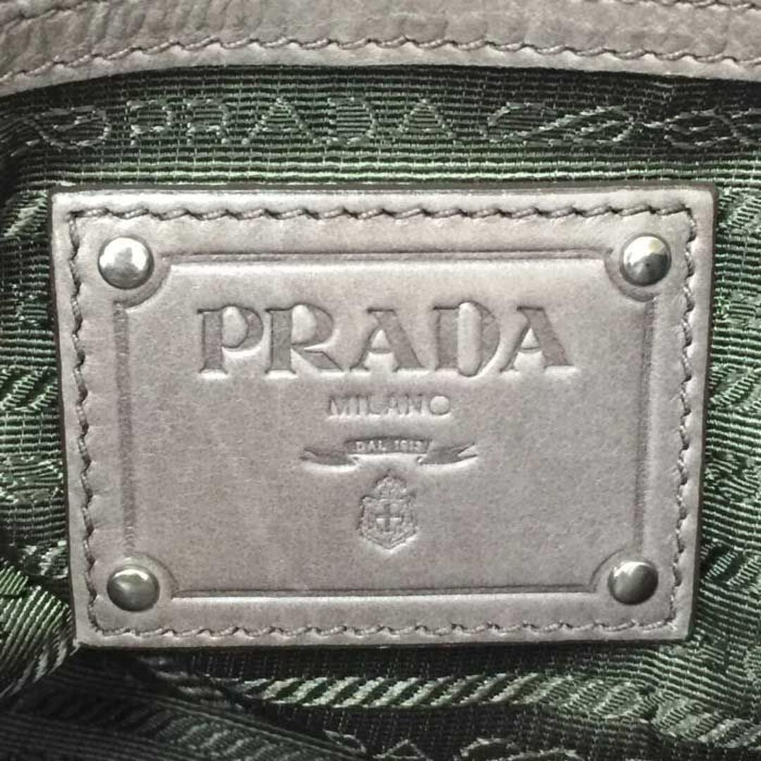 プラダ PRADA トートバッグ BN1689 グレー レザー