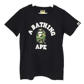 エイプ A BATHING APE  サル迷彩柄 カレッジロゴ Tシャツ 半袖 (Tシャツ(半袖/袖なし))