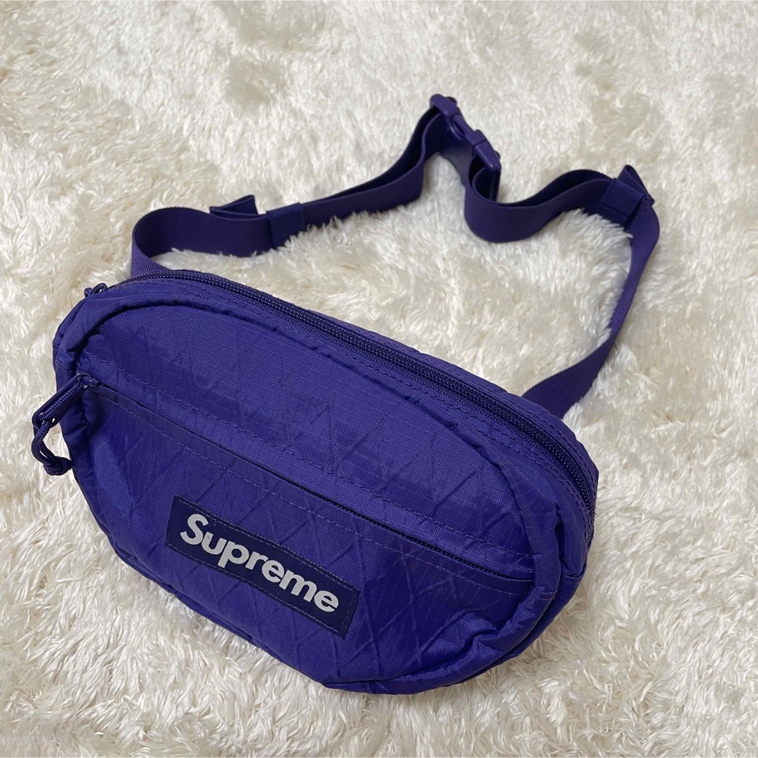 新品 supreme 18fw waist bag パープル