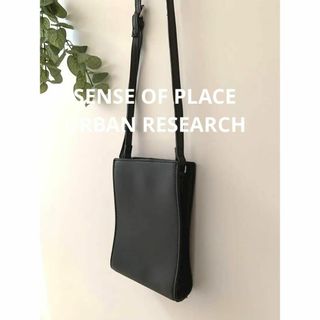 センスオブプレイスバイアーバンリサーチ(SENSE OF PLACE by URBAN RESEARCH)のSENSE OF PLACE ミニショルダーバッグ スマホショルダー 黒(ショルダーバッグ)