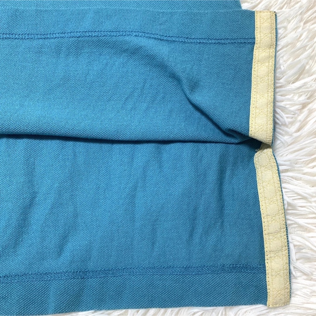 【良品】Christian Dior CDロゴ ポロシャツ 水色 国内正規品