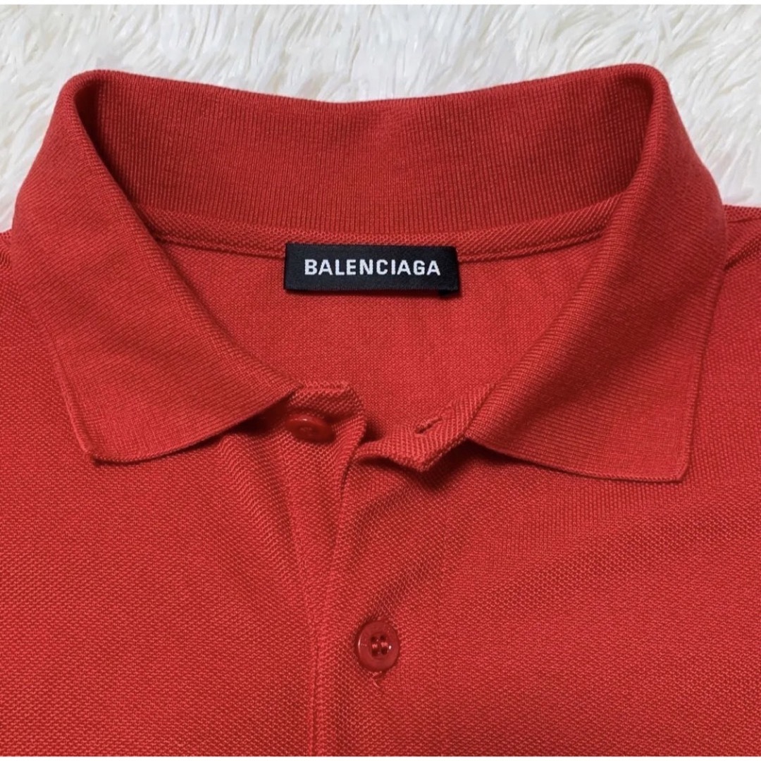 Balenciaga(バレンシアガ)の【美品】BALENCIAGA 19SS ポロシャツ バックロゴ オーバーサイズ メンズのトップス(Tシャツ/カットソー(半袖/袖なし))の商品写真