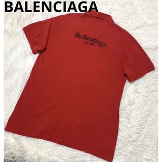 バレンシアガ(Balenciaga)の【美品】BALENCIAGA 19SS ポロシャツ バックロゴ オーバーサイズ(Tシャツ/カットソー(半袖/袖なし))