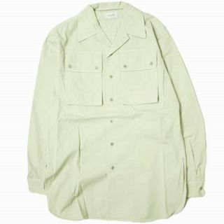 LEMAIRE ルメール 22SS MILITARY SHIRT オープンカラー ミリタリーシャツ M221 SH190 LF699 46 OVERCAST GREY 長袖 開襟 コットンギャバジン トップス【新古品】【LEMAIRE】