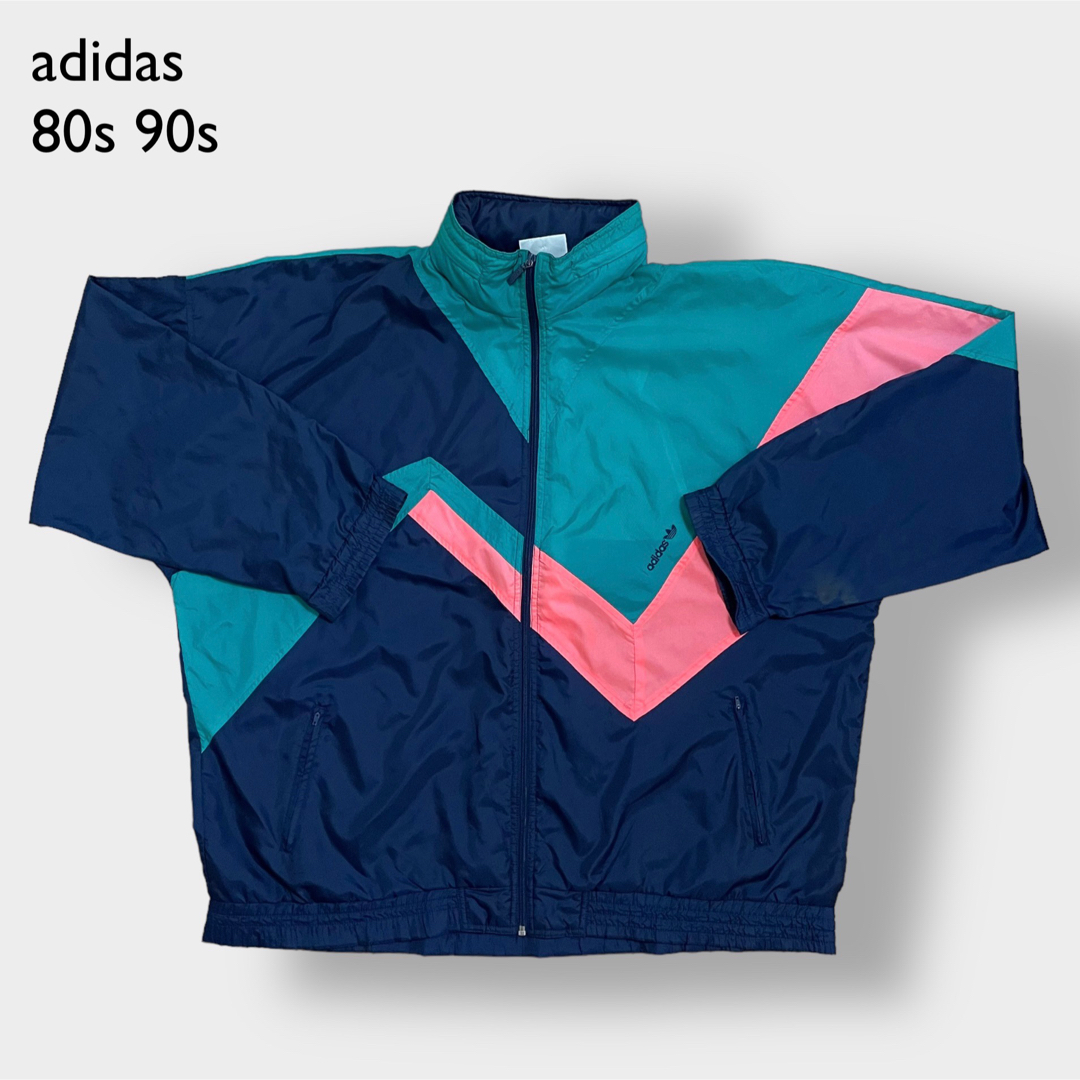 adidas 80's 銀タグ　万国旗タグ　マルチカラー　ナイロンジャケット