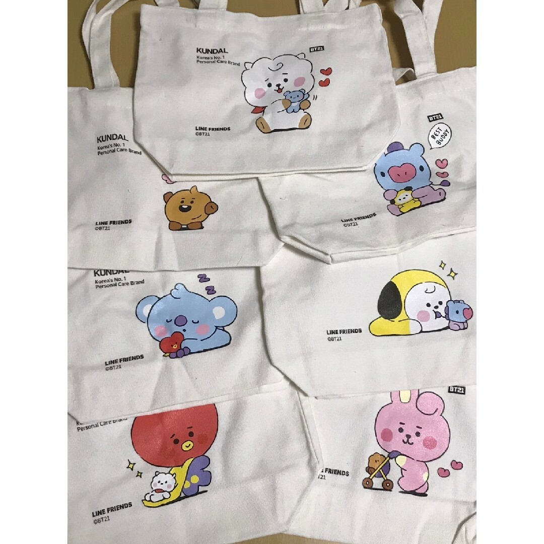 ７種コンプ　BT21　トート　KUNDAL　クンダル　エコバッグ　トートバッグ