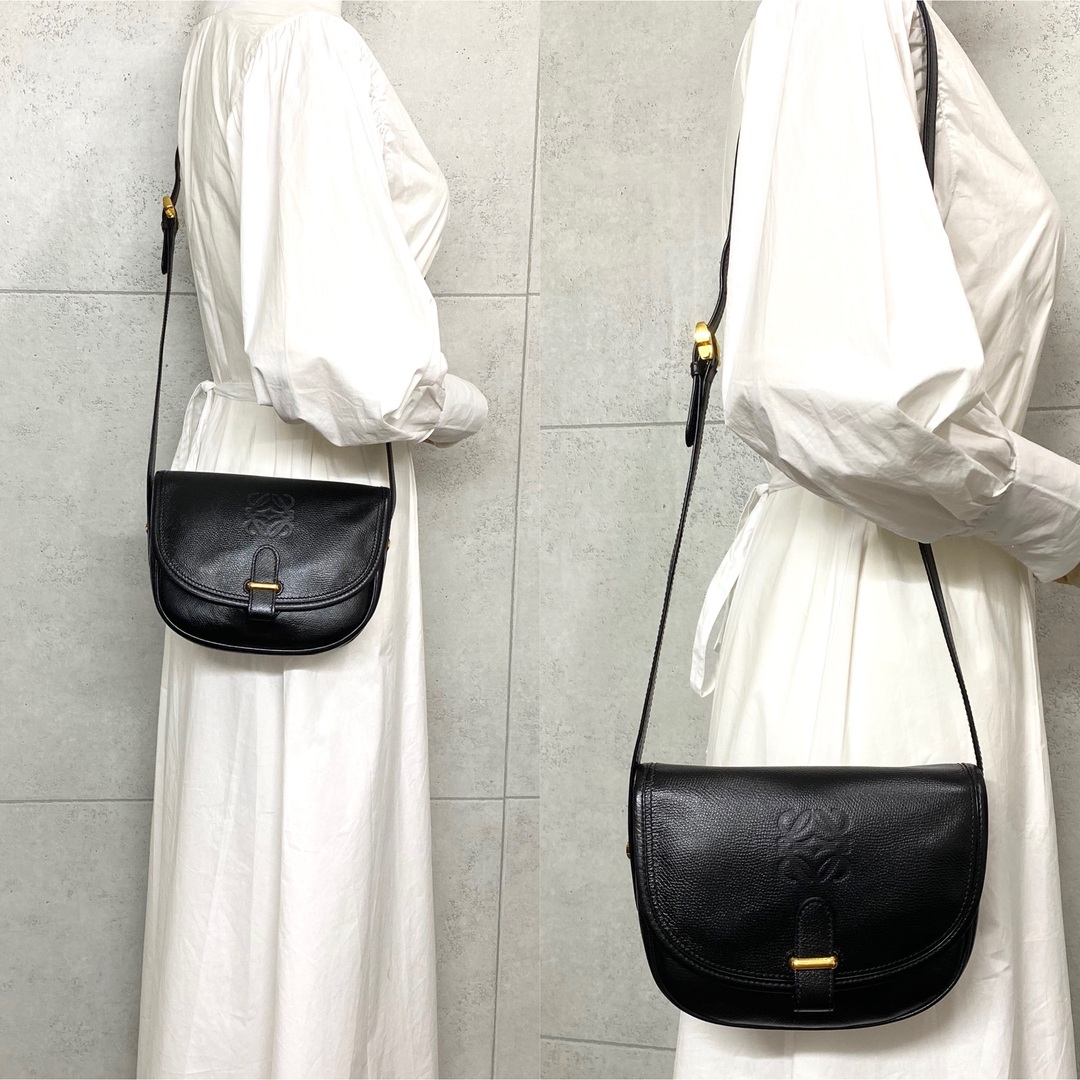 希少1点物‼️オールドロエベ ヴィンテージ ショルダーバッグ ハーフ