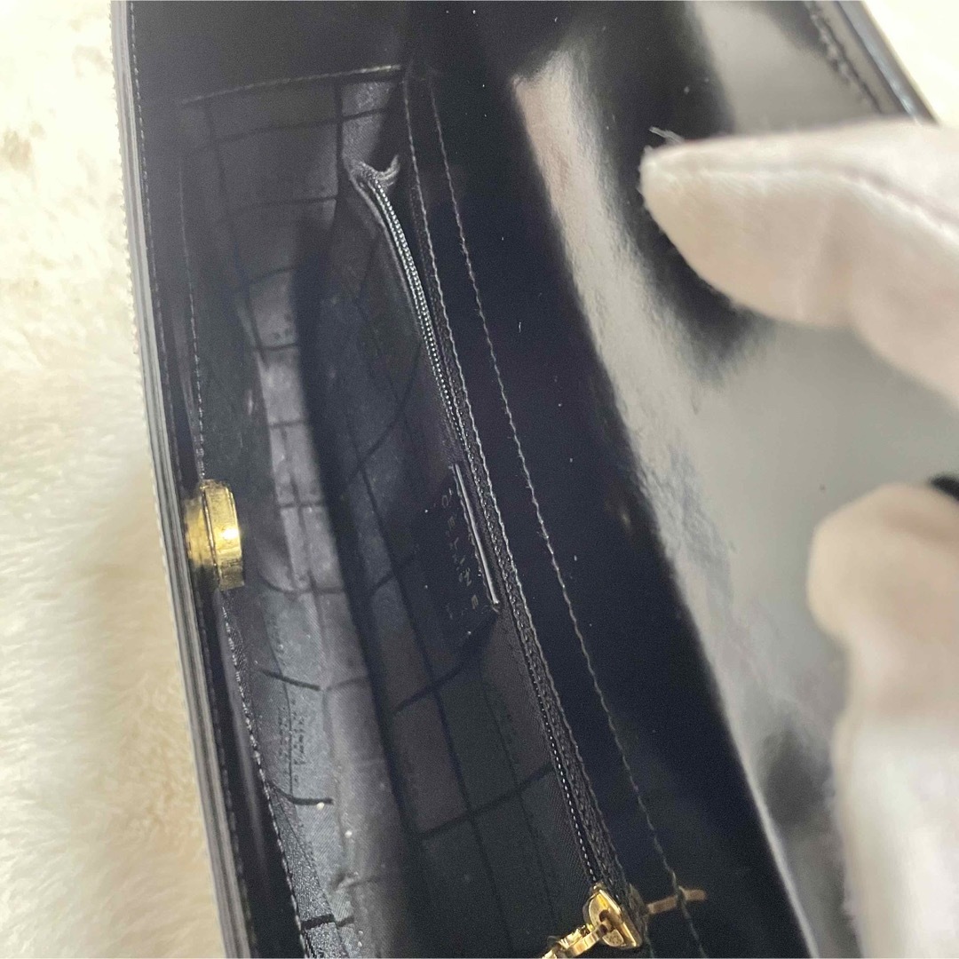 激レア! CELINE セリーヌ パテントレザー ビンテージ ショルダーバッグ