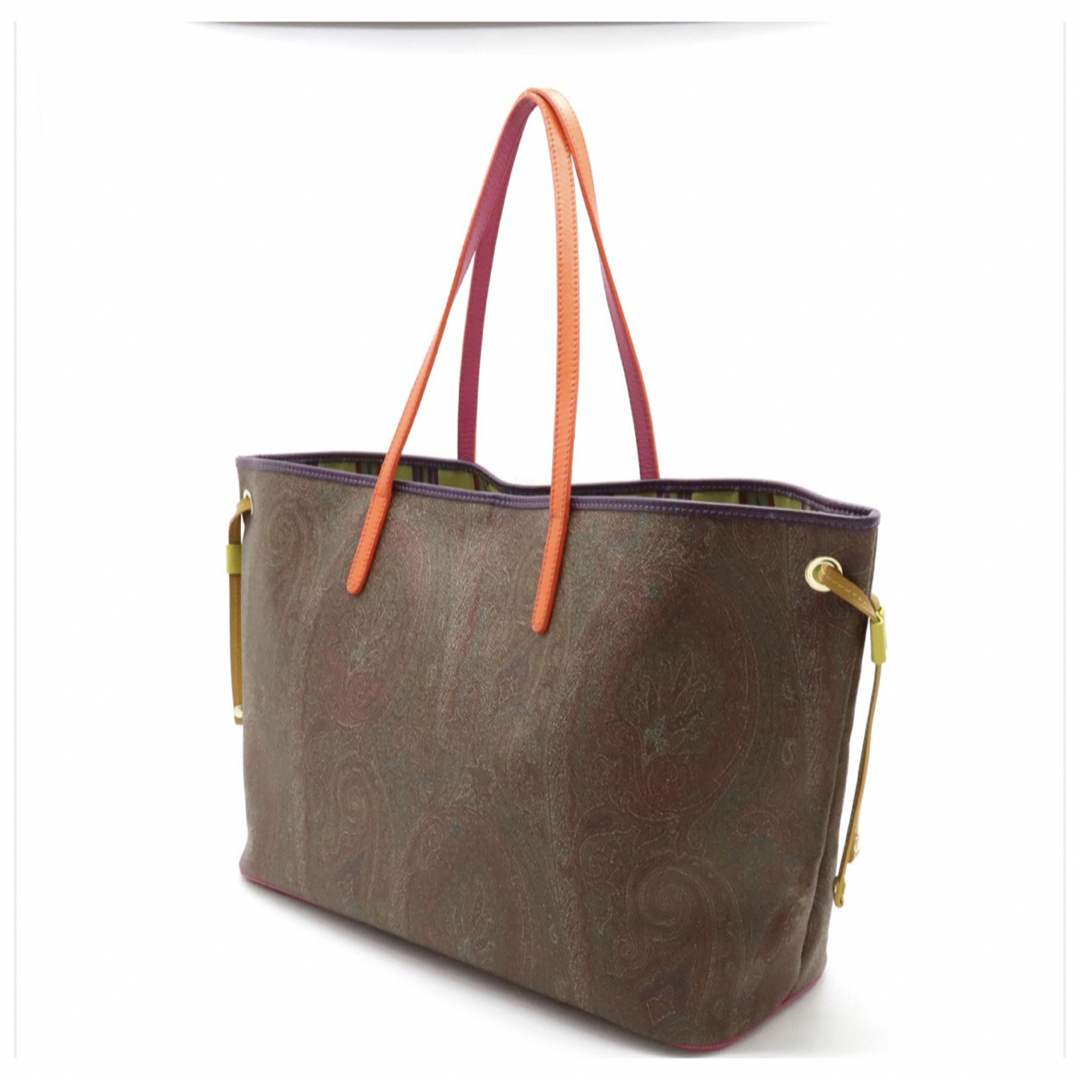 【美品】8/31特価ETRO エトロ トートバッグ ペイズリー ゴールド金具.