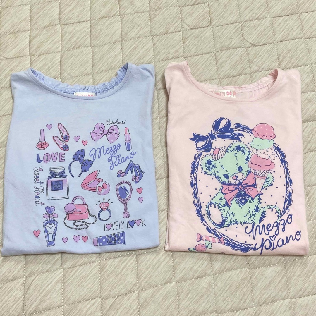 mezzo piano(メゾピアノ)のメゾピアノ 140 Tシャツセット キッズ/ベビー/マタニティのキッズ服女の子用(90cm~)(Tシャツ/カットソー)の商品写真