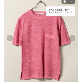 ジャーナルスタンダードレリューム(JOURNAL STANDARD relume)のジャーナルスタンダード メンズ リネンTシャツ ピンク(Tシャツ/カットソー(半袖/袖なし))