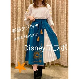 アクシーズファム(axes femme)の新品タグ付き★アクシーズファム　Disneyコラボアラジンセット(ロングワンピース/マキシワンピース)