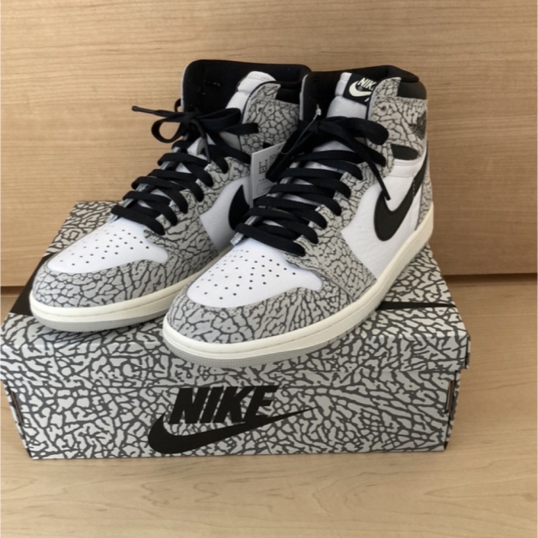 靴/シューズ28cm Nike Air Jordan 1 White Cement