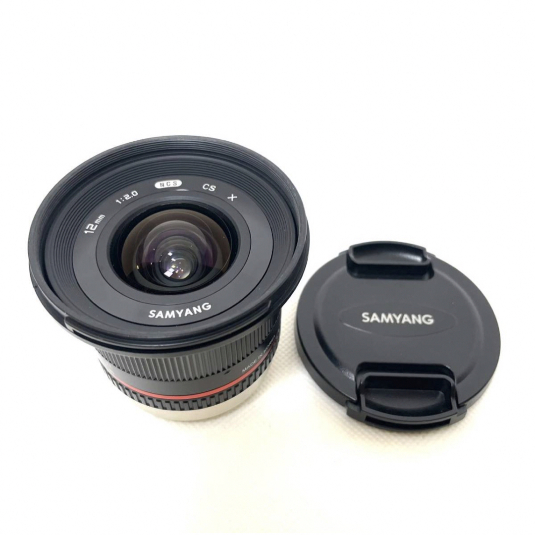 【良品】SAMYANG/サムヤン12mm F2 フジフイルム用 ブラック MF