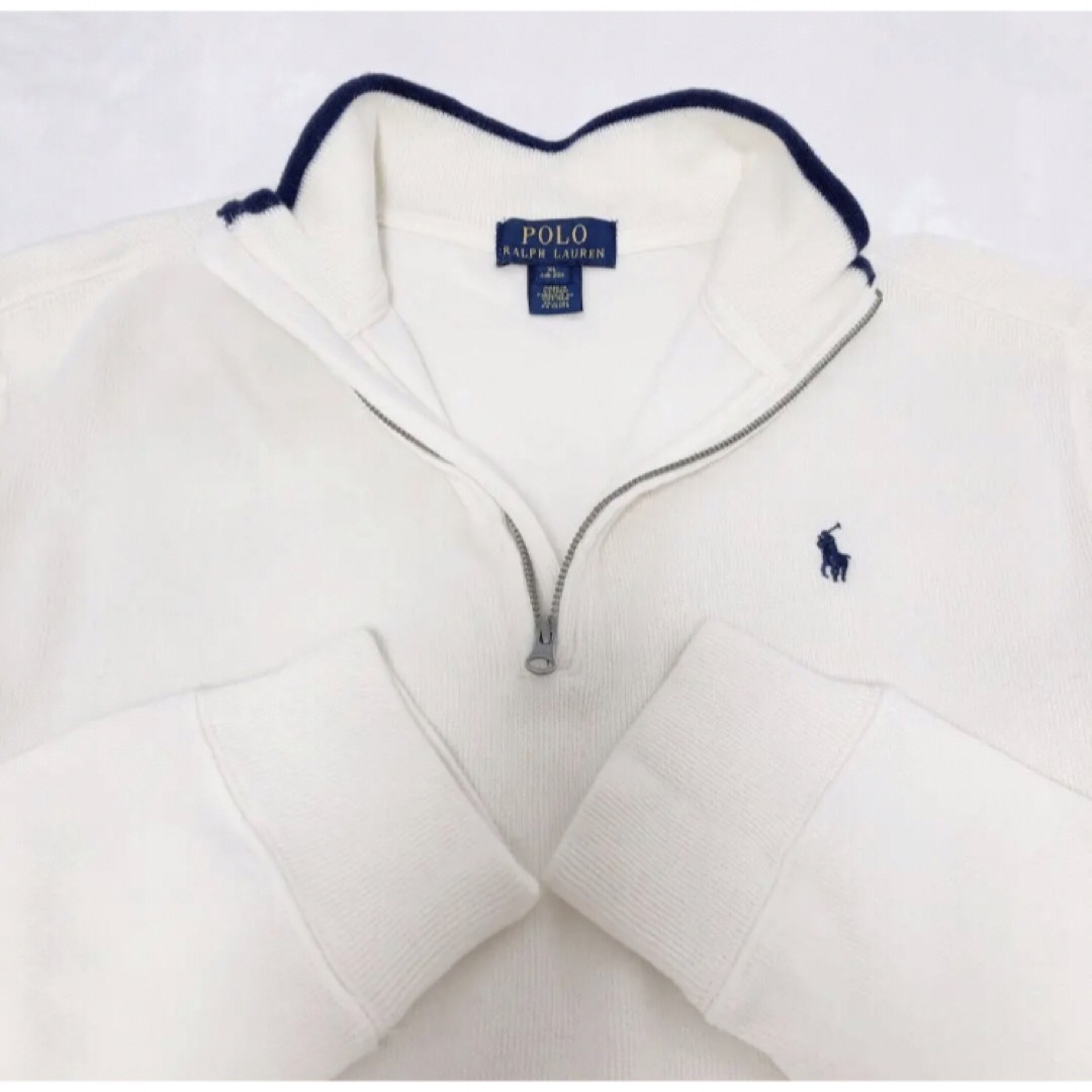 POLO RALPH LAUREN(ポロラルフローレン)のRALPH LAUREN ラルフローレン　ハーフジップ　カットソー　ホワイト メンズのトップス(スウェット)の商品写真