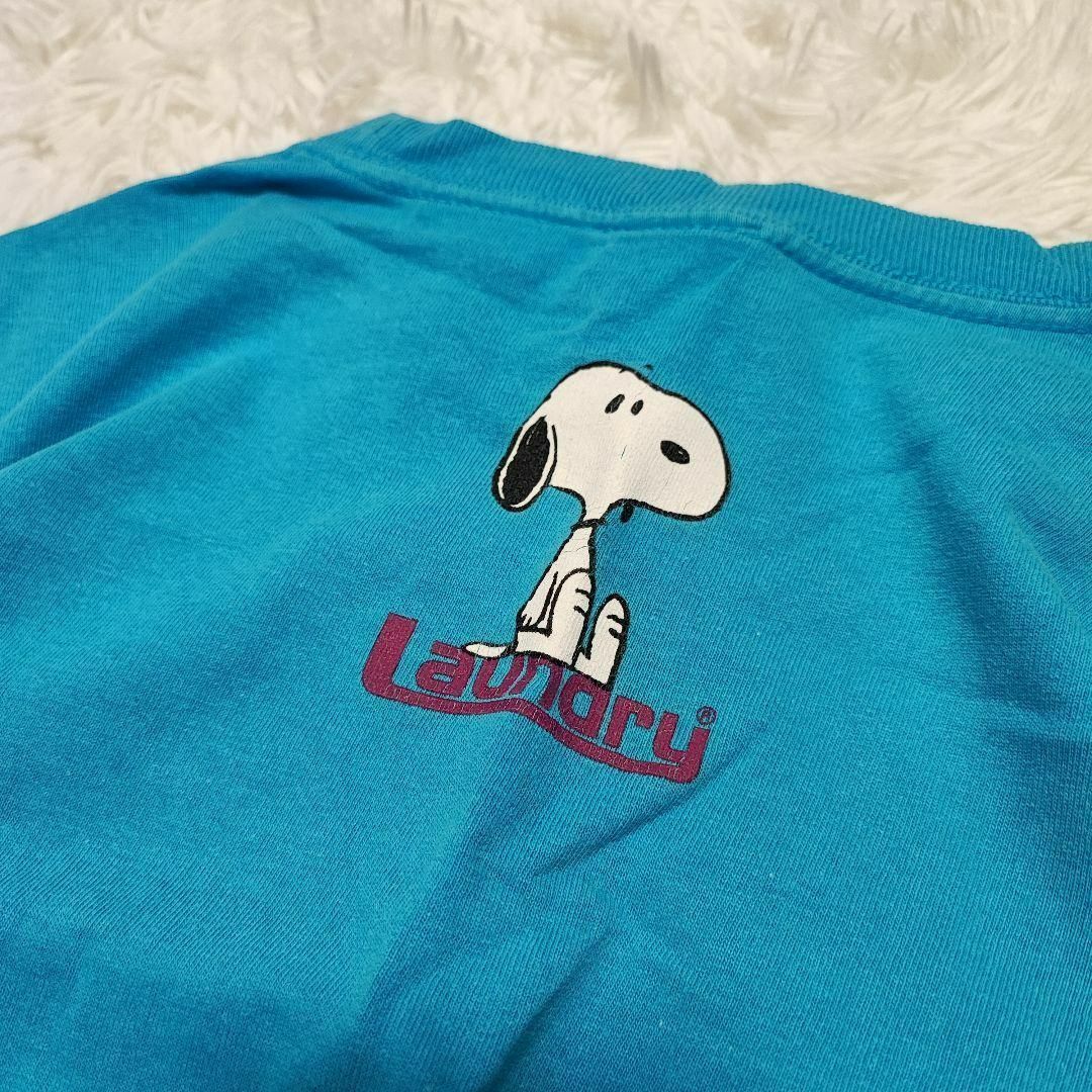 PEANUTS(ピーナッツ)のPEANUTS【S】トップス　半袖　Tシャツ　スヌーピー　水色 メンズのトップス(Tシャツ/カットソー(半袖/袖なし))の商品写真