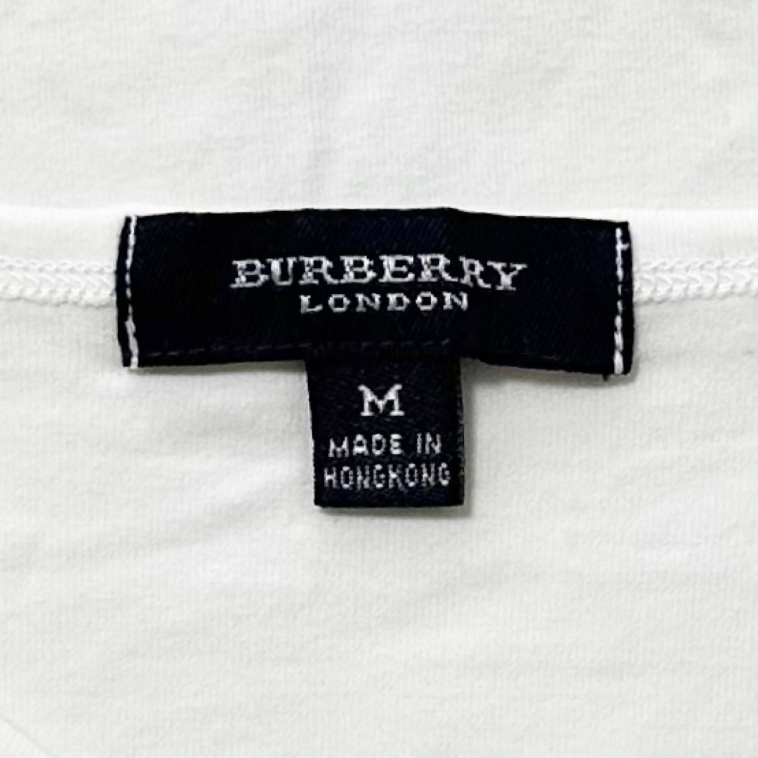 BURBERRY(バーバリー)のBURBERRY/バーバリー★Vネック★Tシャツ★ノバチェック★オフホワイト★M レディースのトップス(Tシャツ(半袖/袖なし))の商品写真