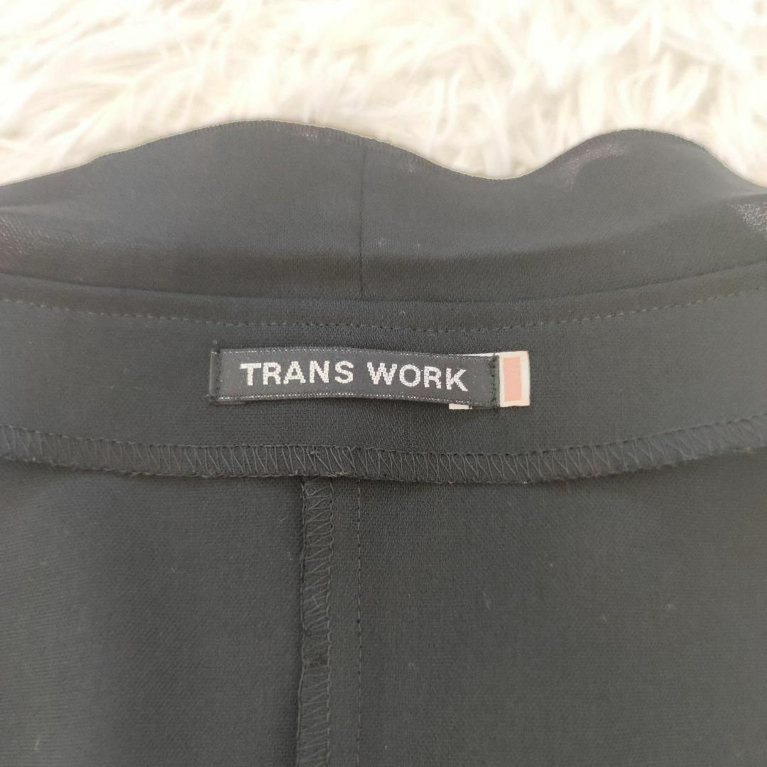 TRANS WORK(トランスワーク)のTRANS WORK【15arb】黒　羽織　アウター　長袖　a307 レディースのジャケット/アウター(ノーカラージャケット)の商品写真