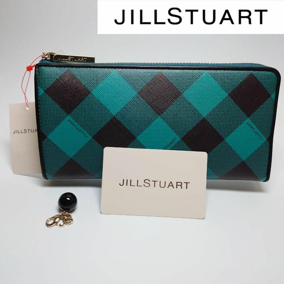 JILLSTUART(ジルスチュアート)の【新品タグ付き】ジルスチュアート L字ファスナー長財布 グリーン レディースのファッション小物(財布)の商品写真