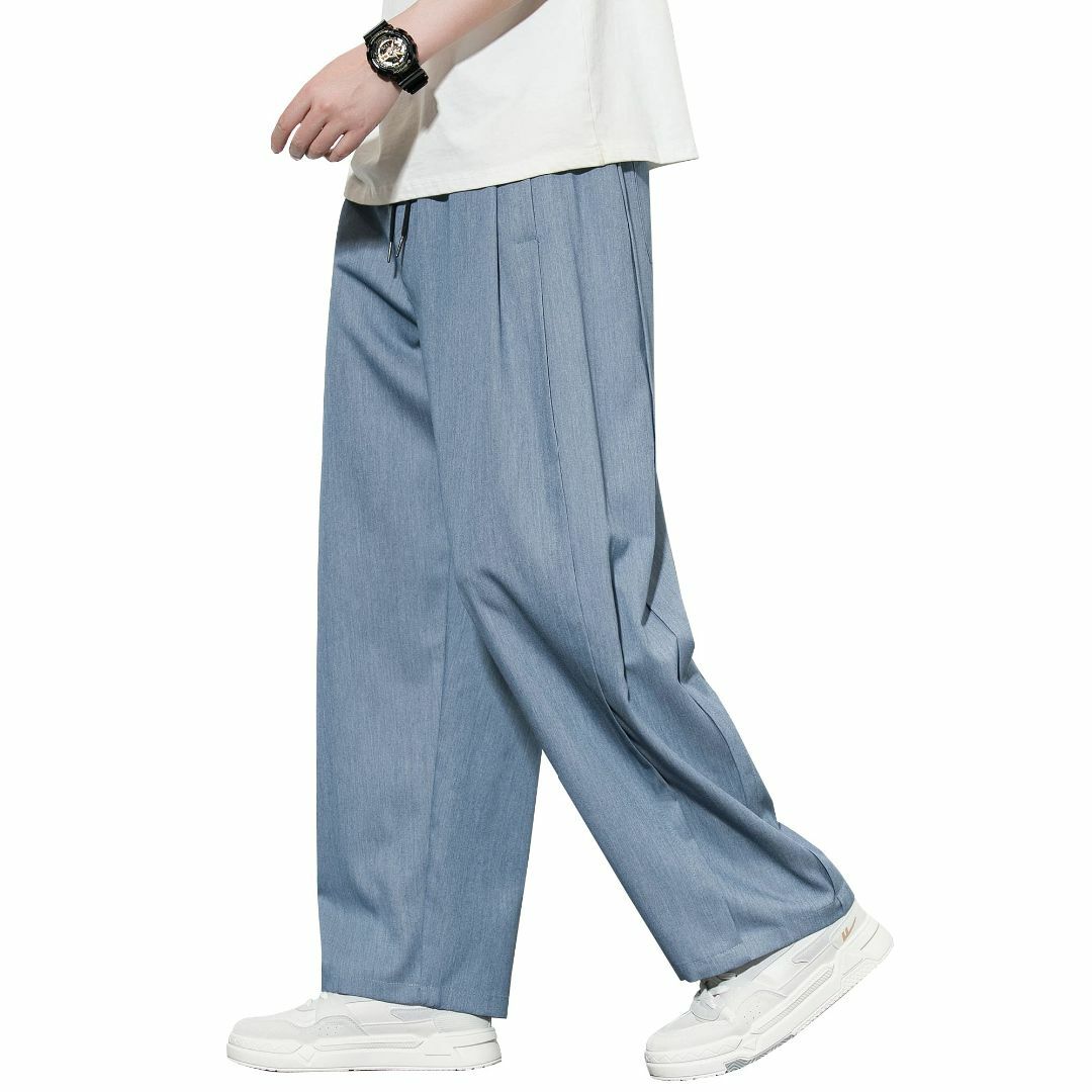 [HMT] ワイドパンツ メンズ ズボン 夏用 ストレートパンツ 涼しい シャン