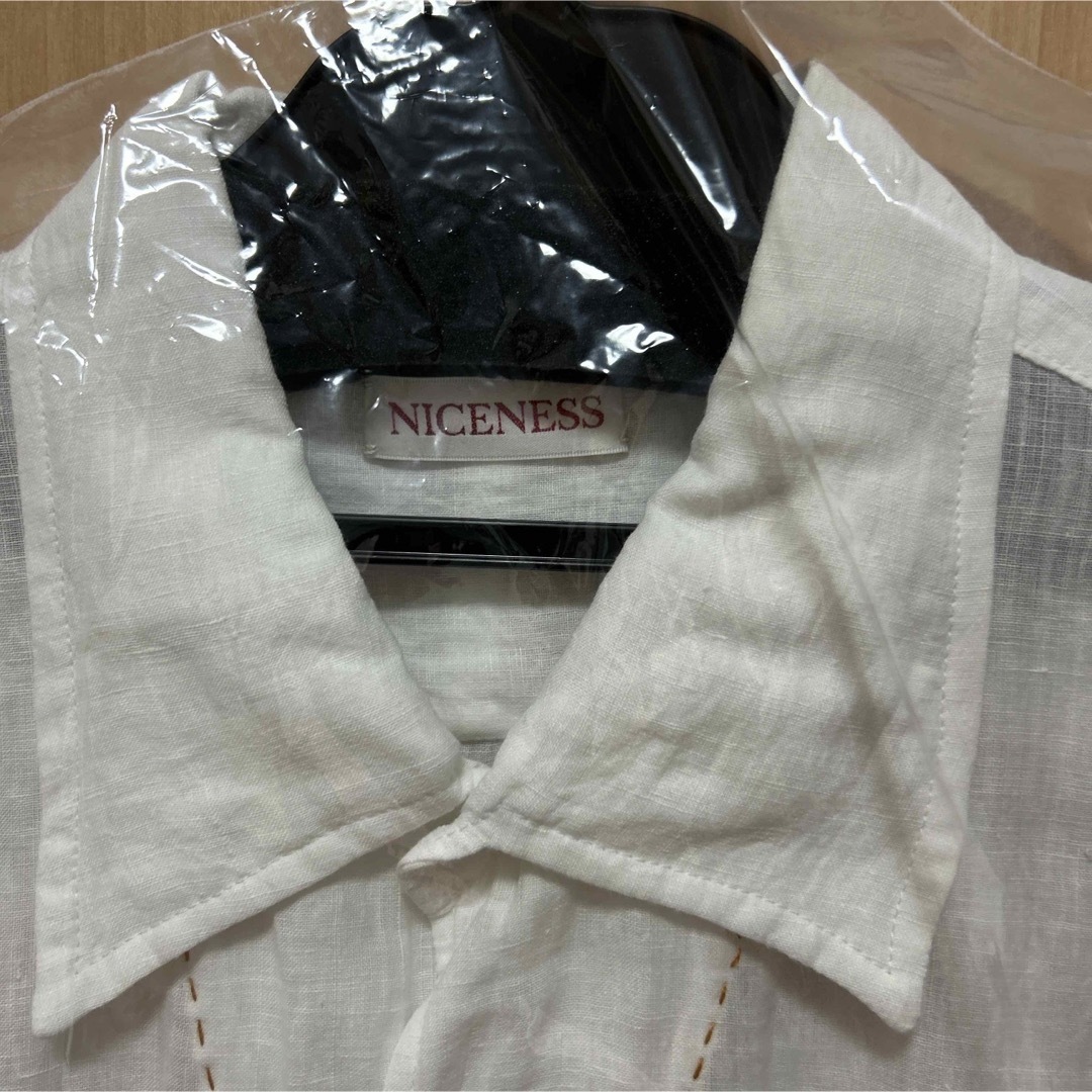 【新品】NICENESSナイスネス　CHOCOLATE リネンシャツ　23aw メンズのトップス(シャツ)の商品写真