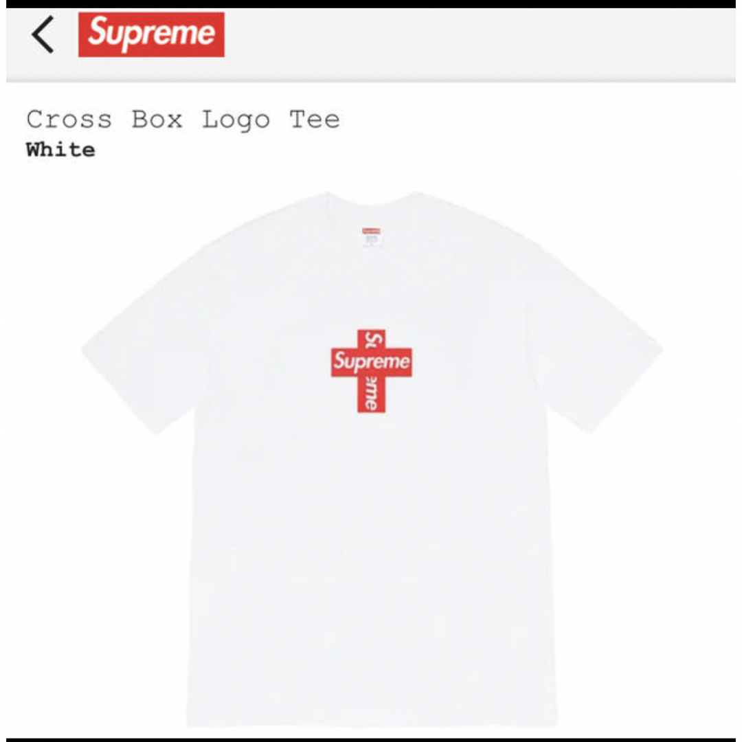 supreme クロスボックスロゴ　Tシャツ