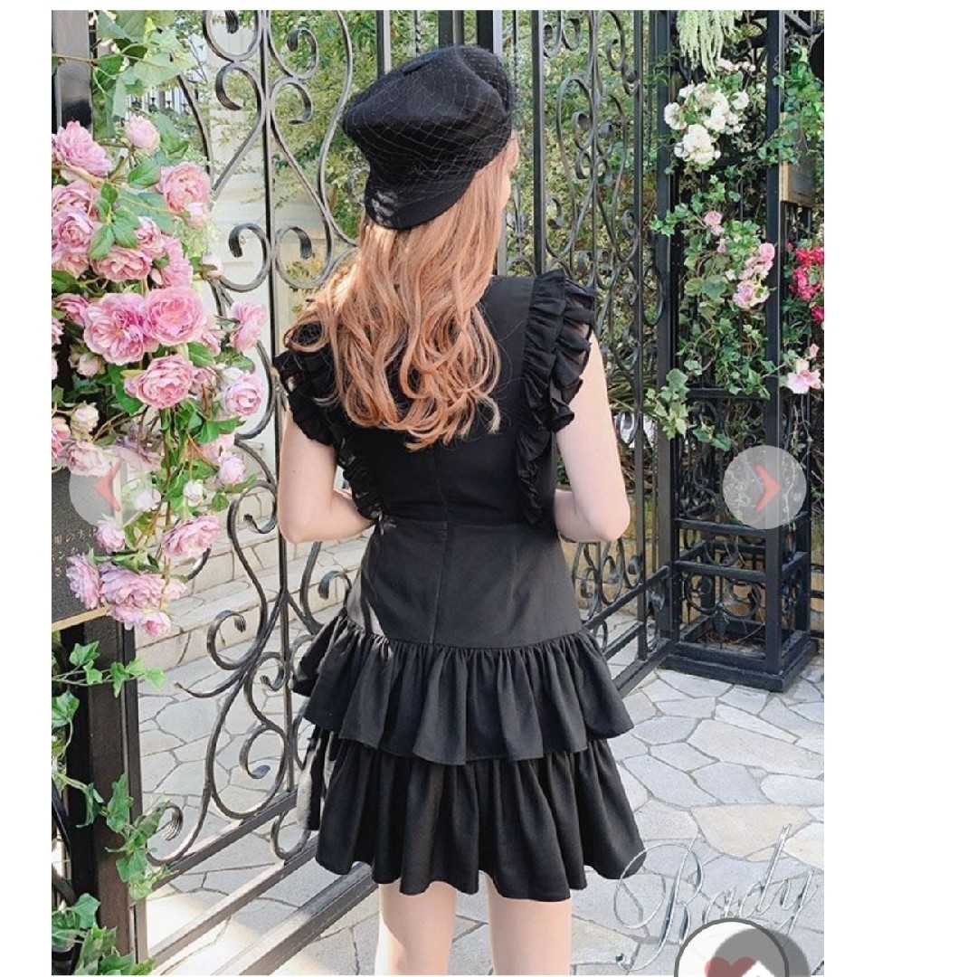 Rady(レディー)の★Rady★フリル★ブラック★ティアードワンピース★レディー★BLACK★新品★ レディースのワンピース(ミニワンピース)の商品写真