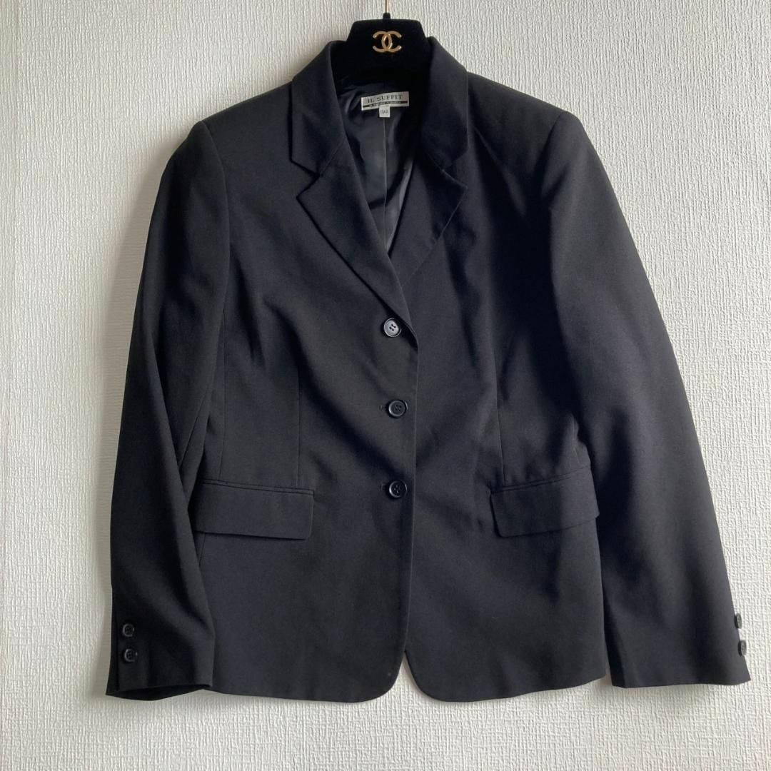 【極美品♡】　イルサフィ　上質テーラードジャケット　フォーマルジャケット　黒 レディースのジャケット/アウター(テーラードジャケット)の商品写真
