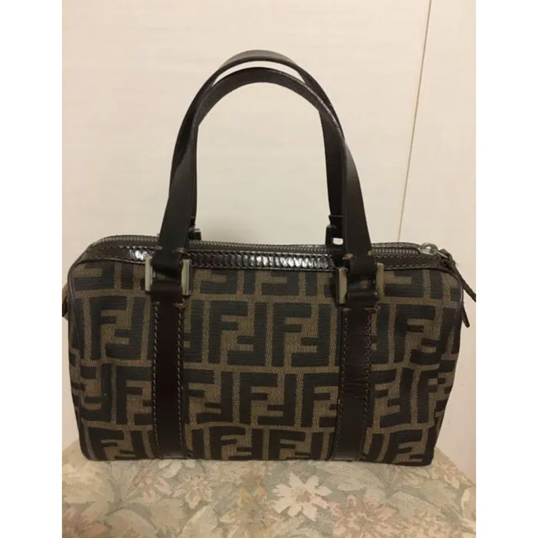 FENDI　フェンディ　ミニバッグ　 ズッカ柄　キャンバス×レザー