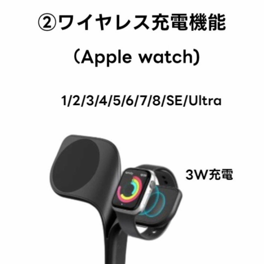 ワイヤレス充電スタンド Qi QC対応 5IN1 スマホ マグセーフ ライト