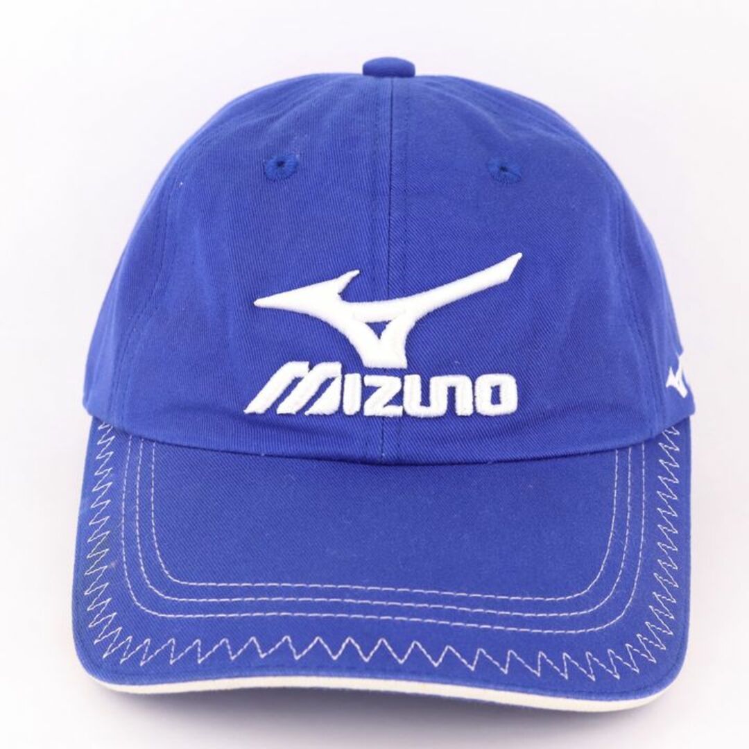 MIZUNO(ミズノ)のミズノ キャップ ロゴ ゴルフウエア スポーツ ブランド 帽子 コットン100％ メンズ Fサイズ ブルー Mizuno メンズの帽子(キャップ)の商品写真