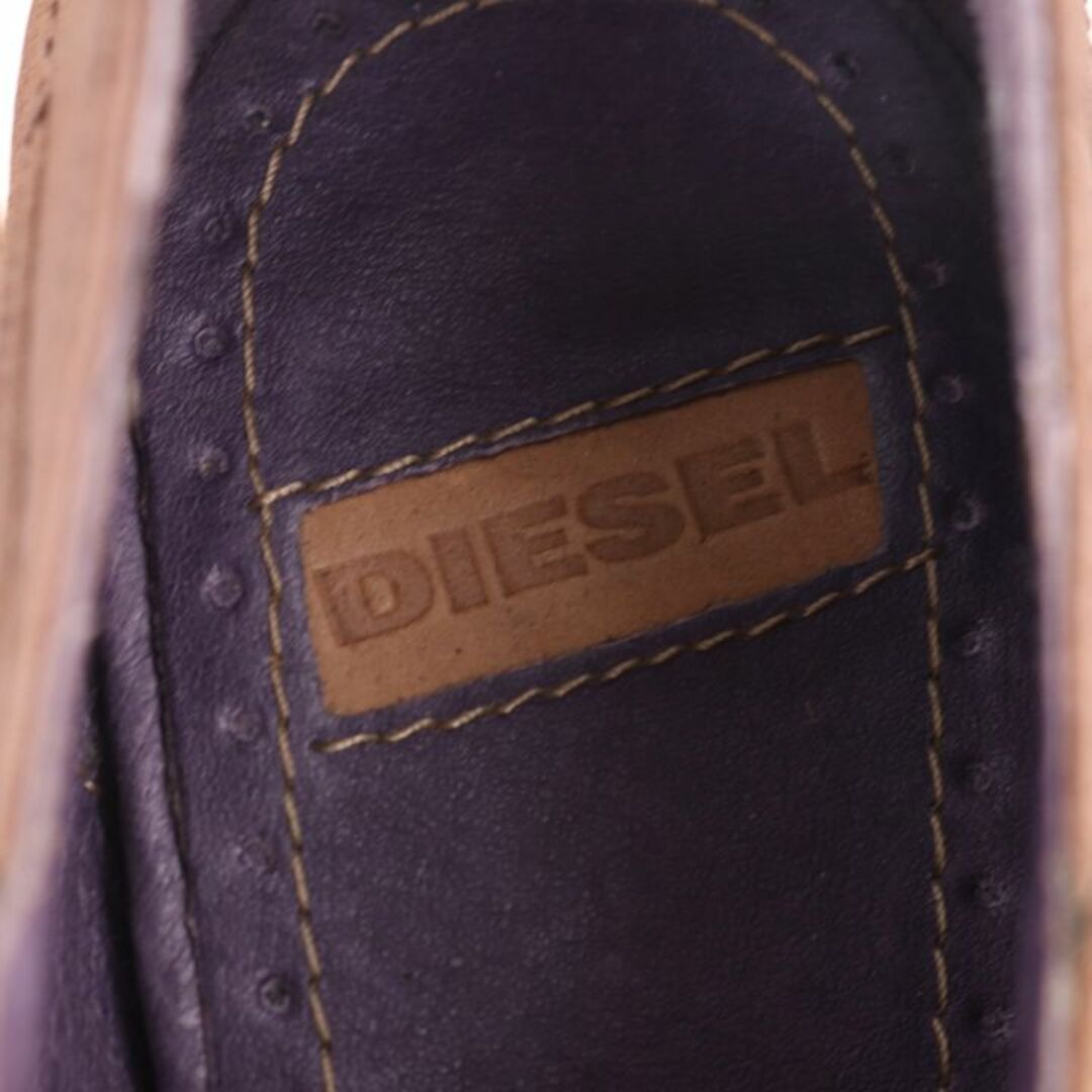 DIESEL(ディーゼル)のディーゼル レースアップブーティ レザー オープントゥ ハイヒール ブランド パンプス 靴 レディース 37サイズ ブラウン DIESEL レディースの靴/シューズ(ブーティ)の商品写真