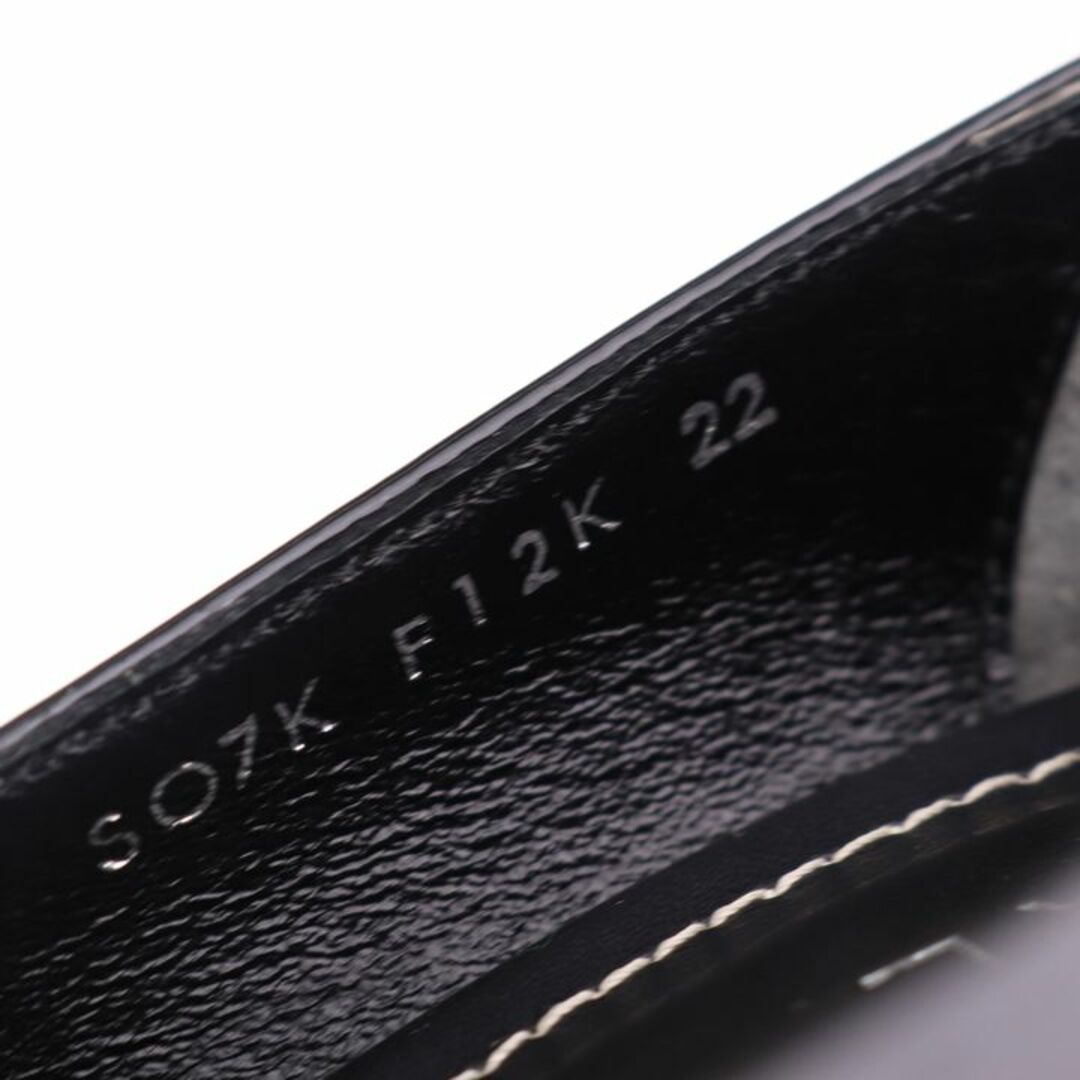 REGAL(リーガル)のリーガル パンプス オープントゥ エナメルレザー SO7K F12K 日本製 ブランド 靴 黒 レディース 22㎝サイズ ブラック REGAL レディースの靴/シューズ(ハイヒール/パンプス)の商品写真