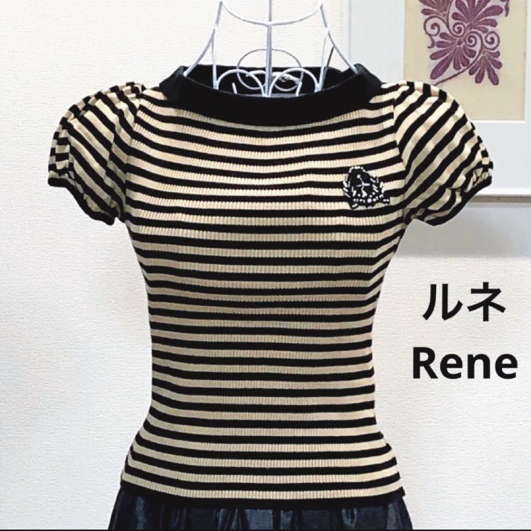 René(ルネ)のRene ルネ トップス　半袖　ブラウス　美品　ストレッチ レディースのトップス(シャツ/ブラウス(半袖/袖なし))の商品写真