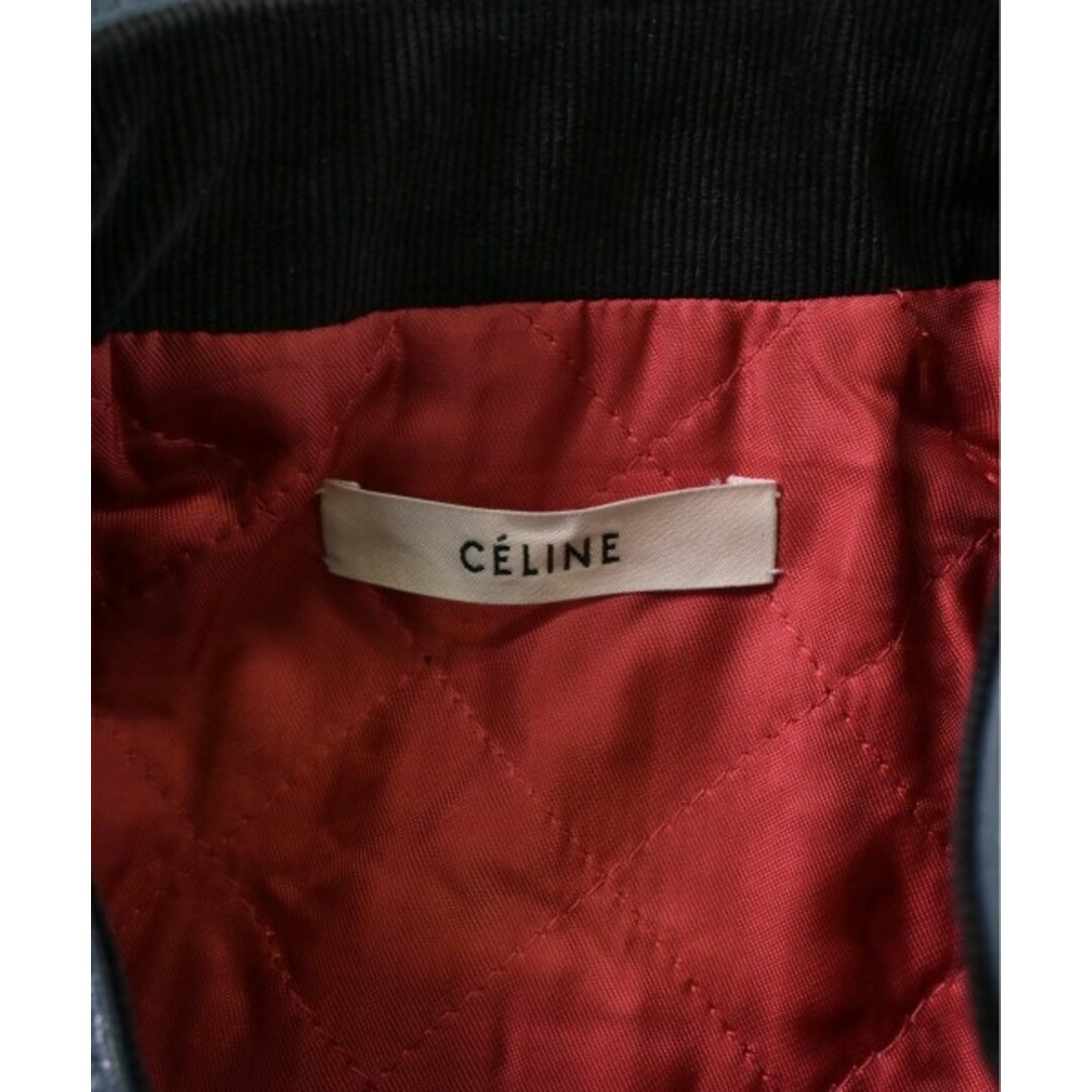 celine(セリーヌ)のCELINE セリーヌ ライダース 34(XXS位) 青系 【古着】【中古】 レディースのジャケット/アウター(ライダースジャケット)の商品写真