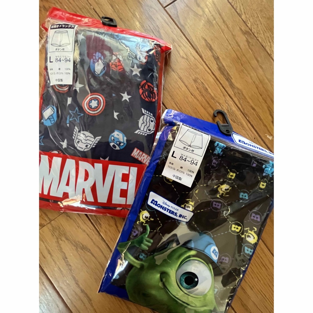 Disney(ディズニー)のLサイズ！MONSTERS,INCとMARVELスパイダーマン柄！トランクス！ メンズのアンダーウェア(トランクス)の商品写真