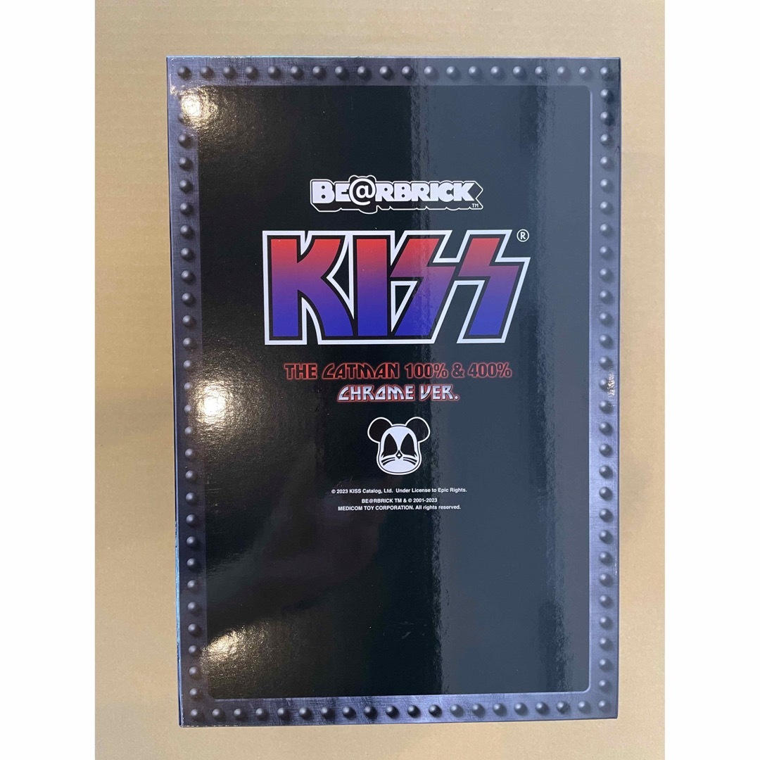 BE@RBRICK KISS CATMAN CHROME 100% 400% BE@RBRICK KISS CATMAN CHROME 100% 400%