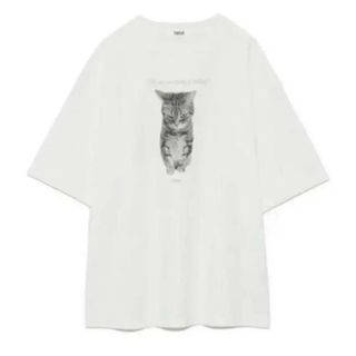 ファーファー(fur fur)の【１回着用】ファーファー  FURFUR  サマーキャット Tシャツ ホワイト(Tシャツ(半袖/袖なし))