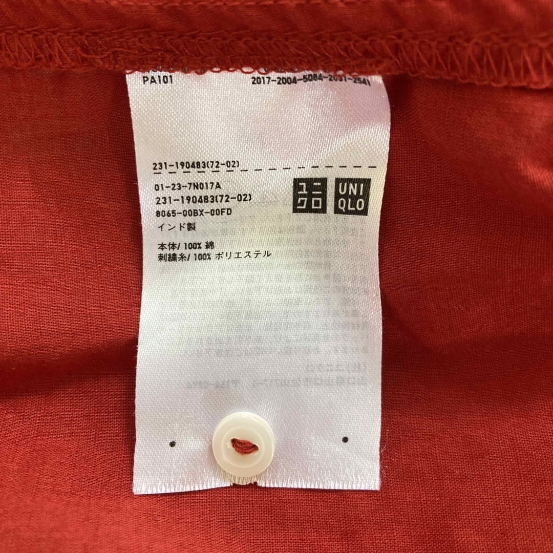 UNIQLO(ユニクロ)のUNIQLO ♡ノースリーブブラウス　Sサイズ　赤 レディースのトップス(シャツ/ブラウス(半袖/袖なし))の商品写真