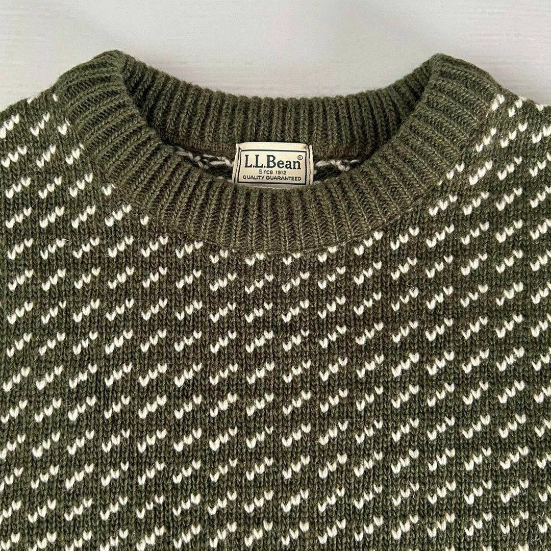 L.L.Bean - 激レアカラー L.L.Bean バーズアイ ニット グリーン 在原