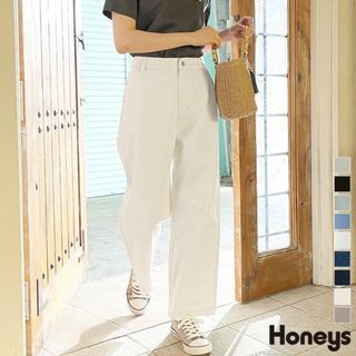 ハニーズ(HONEYS)の【販売終了】honeys ハニーズ　ストレートパンツ　白　アイボリー(デニム/ジーンズ)