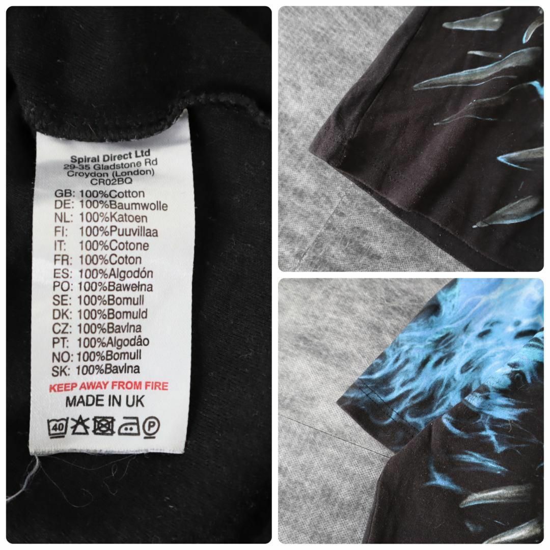 ART VINTAGE(アートヴィンテージ)の【Unknown】髑髏 スカル 骸骨 プリント ヘビーウェイト Tシャツ 黒 メンズのトップス(Tシャツ/カットソー(半袖/袖なし))の商品写真