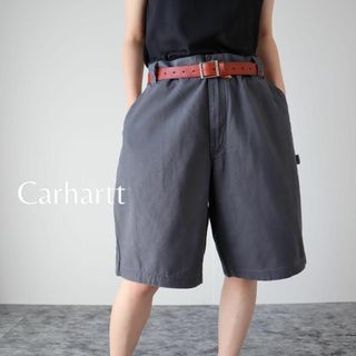 カーハート(carhartt)の【カーハート】デッドストック ダック地 ワイド ワーク ショーツ W42 グレー(ショートパンツ)