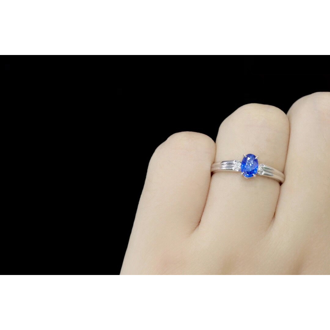 天然 ロイヤルブルーサファイア ダイヤ リング1.16ct k18 fギフト