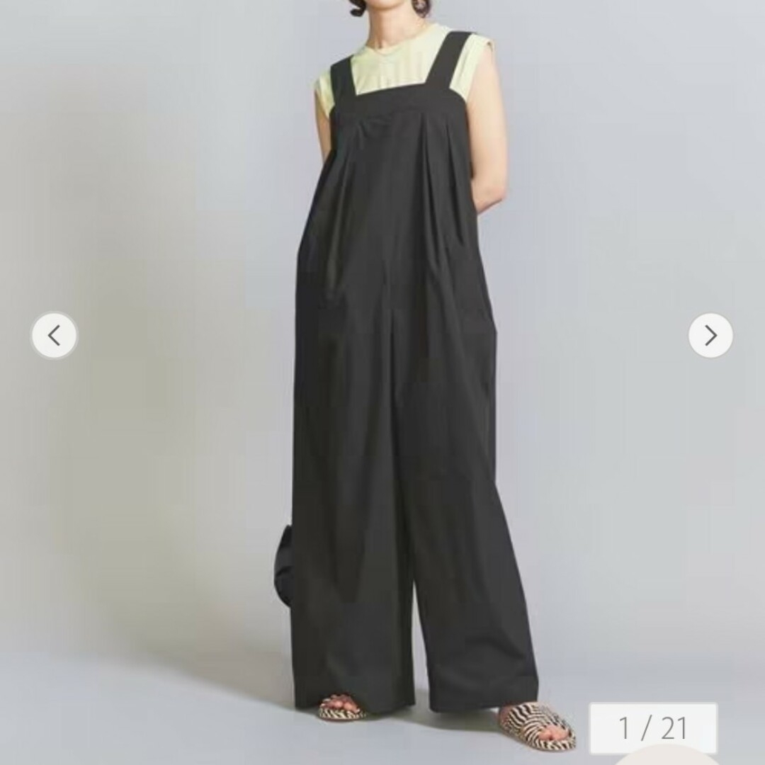 BEAUTY&YOUTH UNITED ARROWS(ビューティアンドユースユナイテッドアローズ)のBEAUTY&YOUTH ワイドストラップオールインワン レディースのパンツ(サロペット/オーバーオール)の商品写真