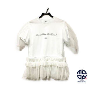 エムエスジイエム(MSGM)のMSGM 白 レース Tシャツ 半袖 レディース アパレル XSサイズ(Tシャツ(半袖/袖なし))